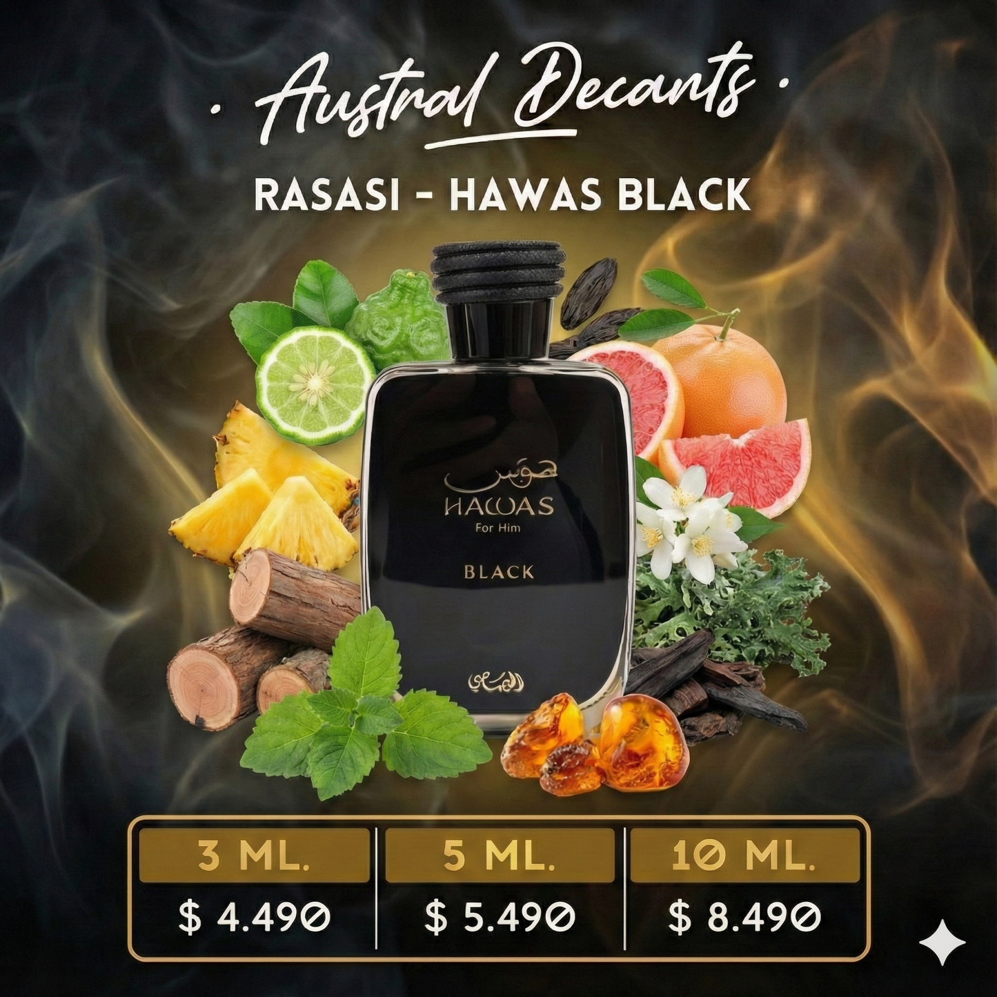 Rasasi Hawas Black Decant